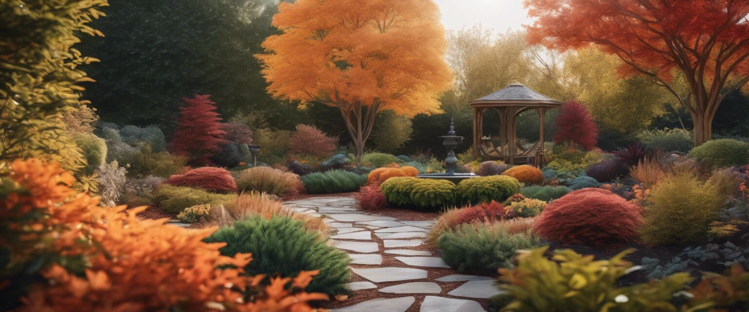 Fall garden preparing for winter