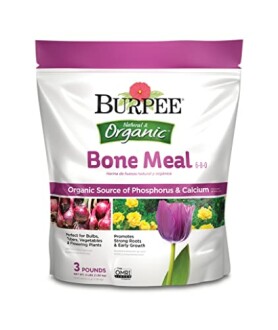 Burpee Natural Organic Bone Meal fertilizer package.