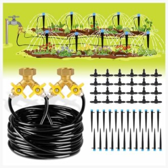 HIRALIY 100ft Drip Irrigation Kit