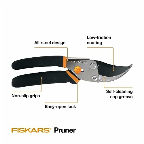 Fiskars pruner with labeled features