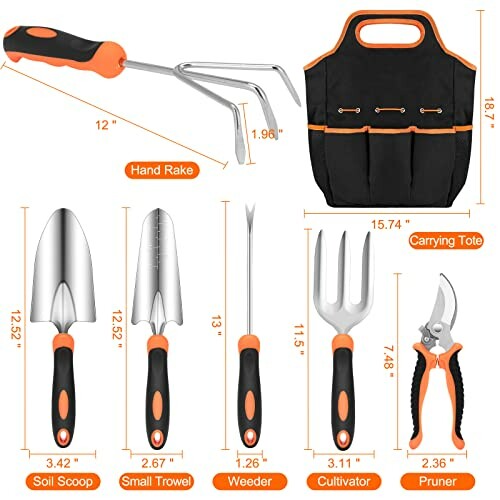 CHRYZTAL Stainless Steel Gardening Tool Set