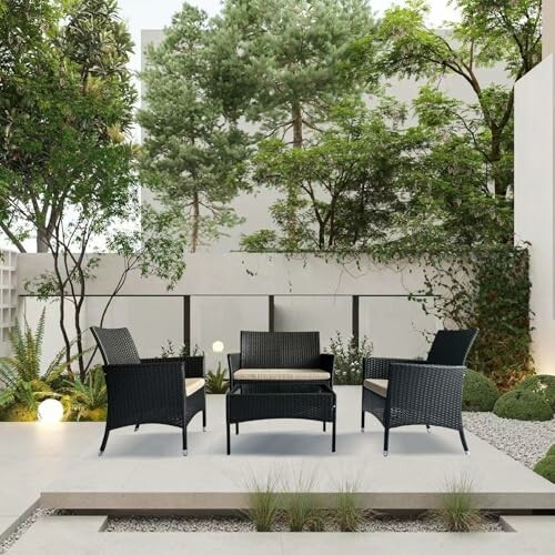 Peacabo 4 Piece Patio Furniture Set