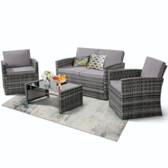 KROFEM 4-Piece Patio Conversation Set