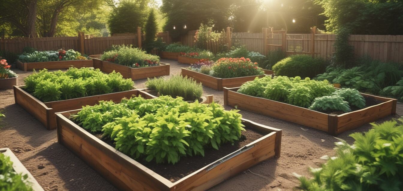 Organized organic garden setup