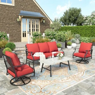 HERA'S HOUSE 4 Piece Patio Furniture Set