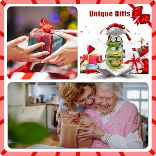 Collage of unique gifts and joyful moments